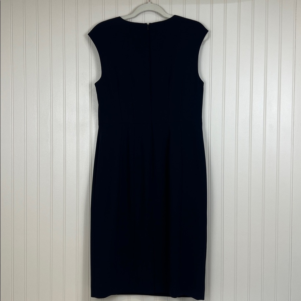 NWT Hobbs London Women’s Cait Cap Sleeve Sheath Navy Dress Size 8 - Picture 4 of 11
